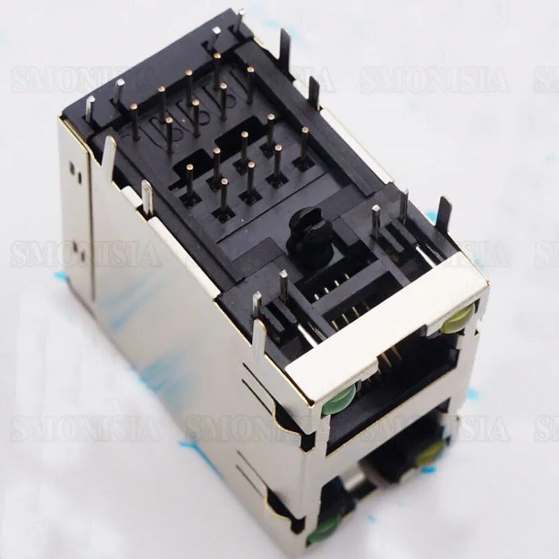 RJ45 сетевой разъем 90 градусов двойной Слои 59-2x1 с щит шрапнель света |