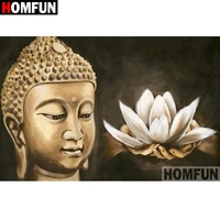 homfun 5d diy diamond painting full squareround drill religious buddha 3d embroidery cross stitch gift home decor a01133