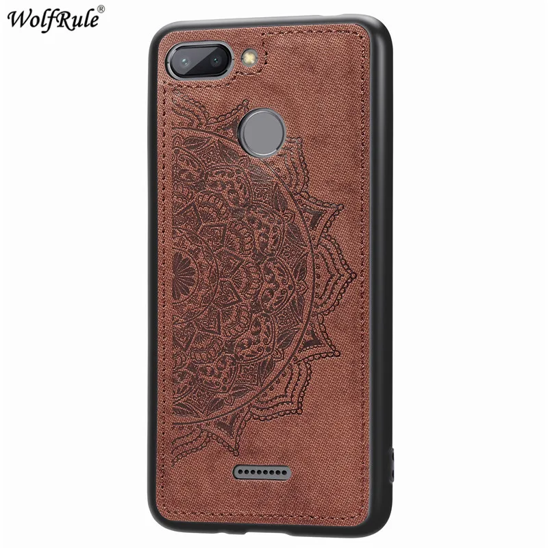 Brown Чехол для Xiaomi Redmi 6, Redmi 8A, 8, 7, 7A, Pocophone F1, бампер для телефона, TPU, тканевый чехол для телефона ss, для Xiaomi Redmi 6A, чехол - Цвет: Brown