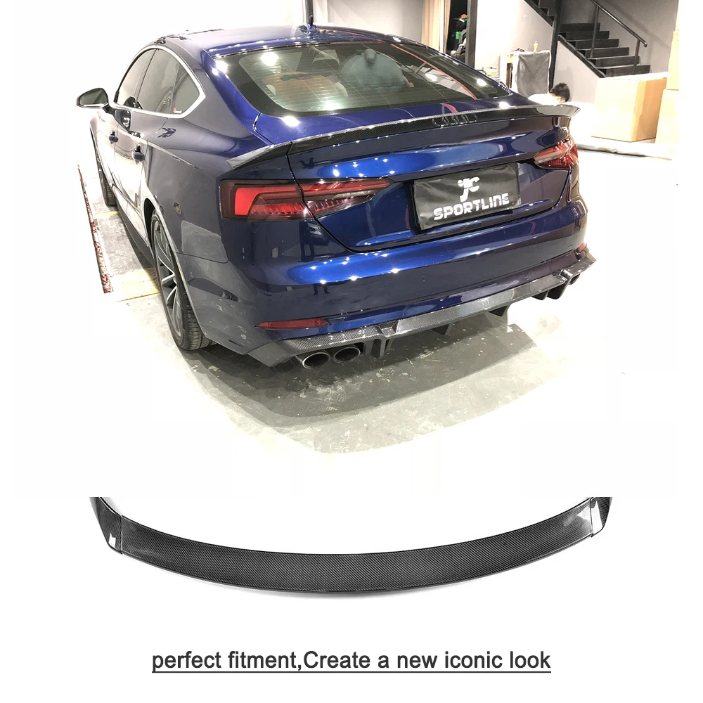 Карбоновый спойлер заднего багажника, крыла губ для Audi A5 S5 Sportback хэтчбек 4 двери стайлинга автомобилей 3 шт./компл. не седан