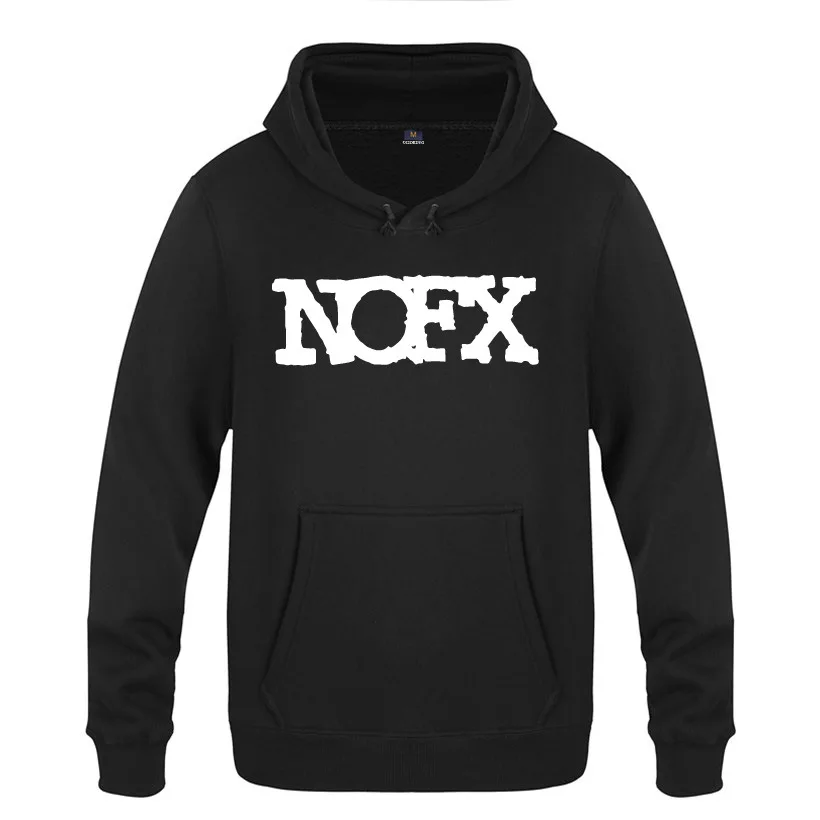 Мужские толстовки с капюшоном Music Rock NOFX с буквенным принтом флисовая мужская кофта-худи с длинным рукавом мужская Толстовка для катания на коньках пуловер в стиле хип-хоп пальто большого размера