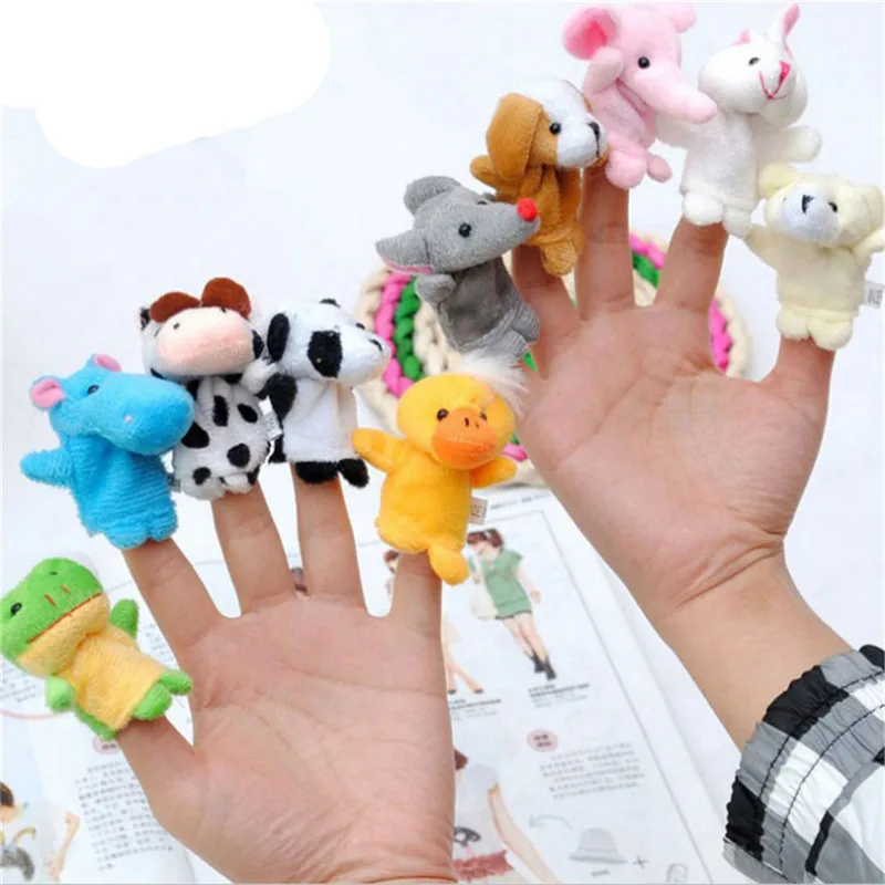 

5 Pcs/Lot Funny Hand Puppet Animal Doll Finger Puppets Baby Kids Educational Toys Learn Storytime Funny Doll