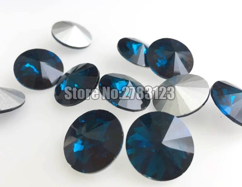 Заводская распродажа круглые острые Стразы высокого качества из стекла павлиньи