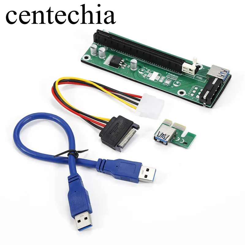 Карта расширения PCI E Экспресс 30/50 см 1x до 16x USB 3 0 кабель передачи данных SATA к 4Pin/6Pin