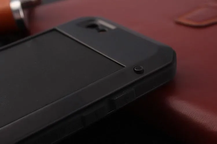 Роскошный чехол Doom armor Dirt Shock, водонепроницаемый металлический алюминиевый чехол для телефона iphone 7 5S X 8 XS 5C 6 6S Plus+ закаленное стекло