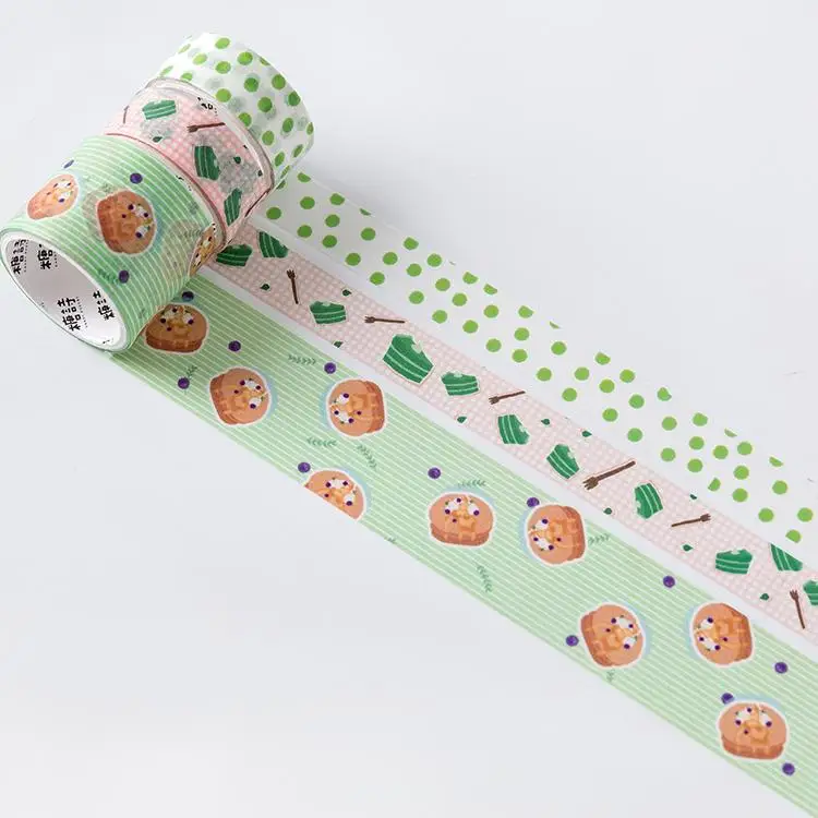 3 шт./упак. Kawaii цветочный набор декоративного скотча васи декоративные листья растений планеты лента Бумага этикетки клейкая Стикеры лента - Цвет: D