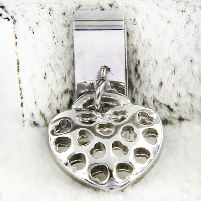 Hollow Heart Silver Кристалл юкам Сердце Любовь Дерево жизни болтаются белый серый черный оранжевый кисточкой кулон слайд талисманы хранитель для браслета ювелирных изделий - Окраска металла: Hollow Heart Silver