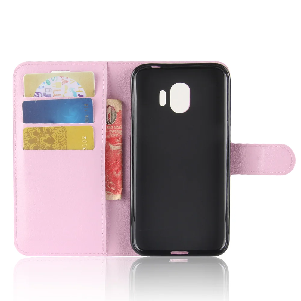 Чехол J260 для samsung Galaxy J2 Core, чехол s, кошелек, карта, Стент, книга, стиль, флип, кожаный, защитный чехол, черный, J260A SM J2Core J 260