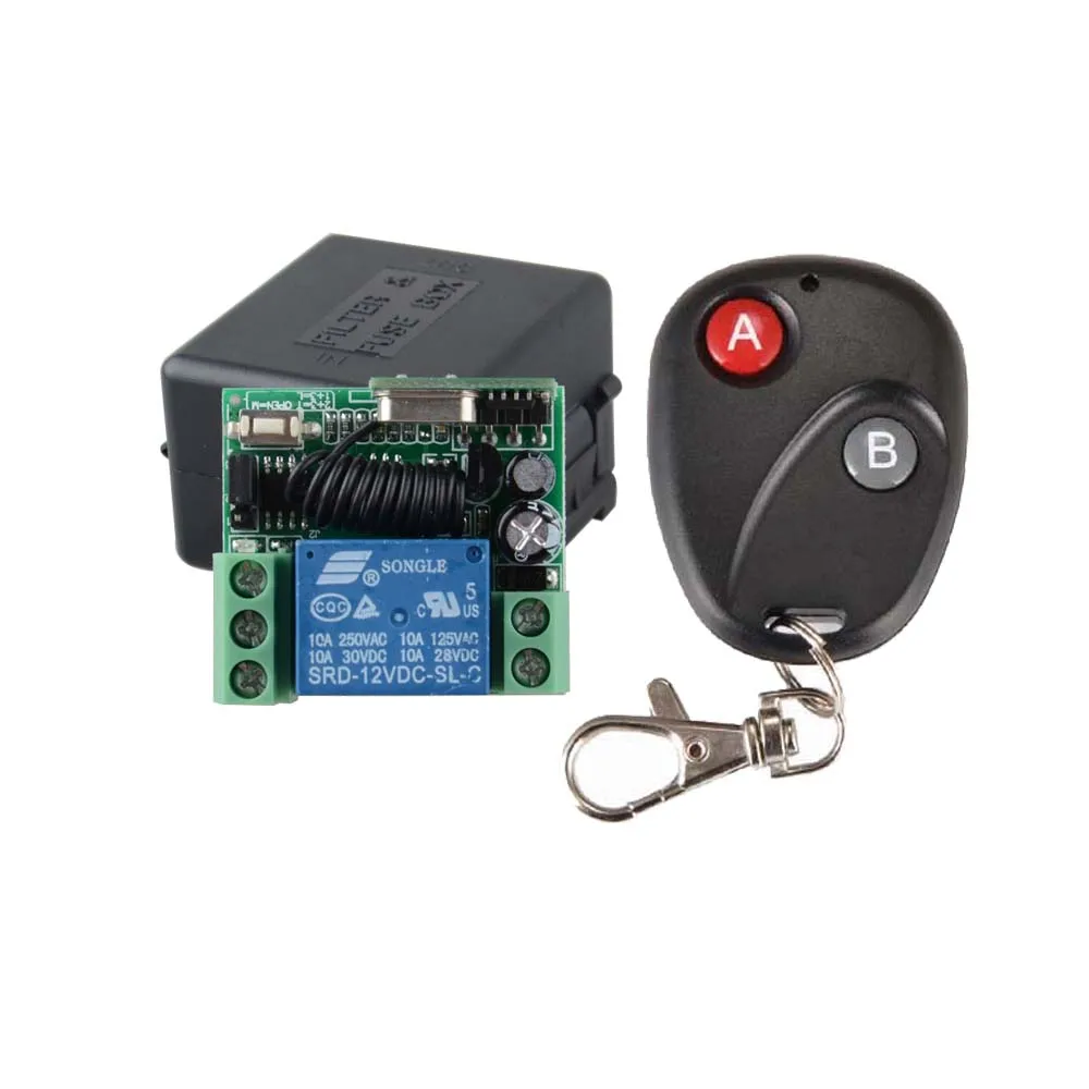 Беспроводной пульт дистанционного управления DC 12 в 1 канал 10 А RF + черный 2