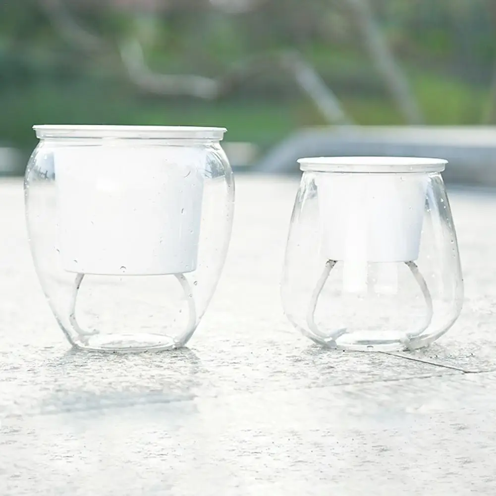 4 шт. Прозрачный Горшок для хранения воды автоматический пластиковый цветочный горшок зеленое растение Горшечное самополив цветочный горшок искусственное растение