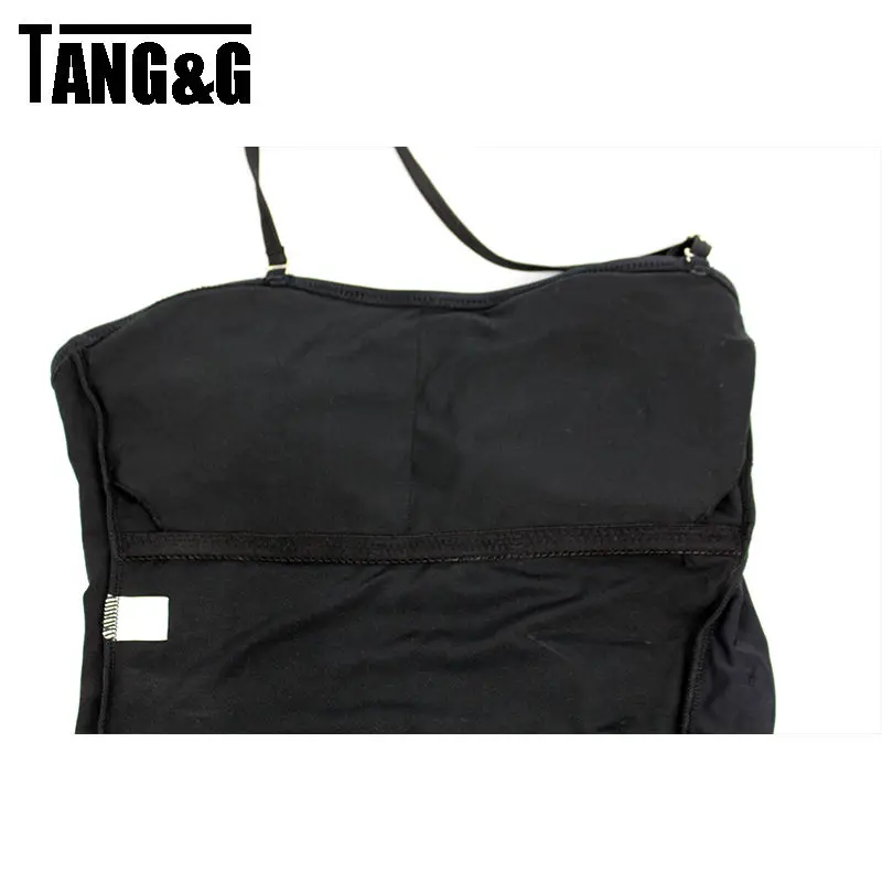 Лето сексуальное черное цельный купальник кнопка бинты выдалбливают купальники