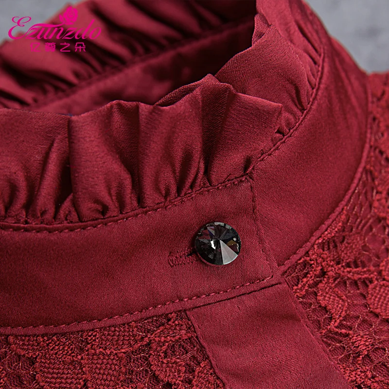 Fashion Lace stand-up collar Vintage Elegant Womens Bib False Collar Embroidered Floral Trim on Mesh Tulle Scalloped | Дом и сад