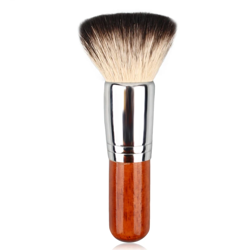 powder brush BBL 1 шт., кисть из козьего волоса, плоская кисть для макияжа, Рассыпчатая/компактная кисть для пудры, румян, инструменты для макияжа, полировка, Премиум качество, Brochas Maquillaje - Handle Color: powder brush