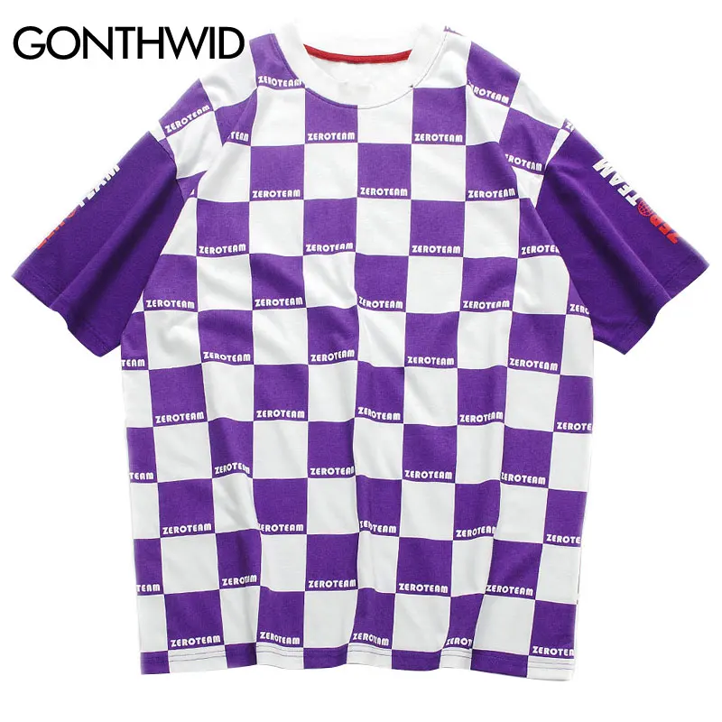 GONTHWID Squared с принтом букв уличная Футболки Мужские Лето 2019 г. хип хоп Hipster