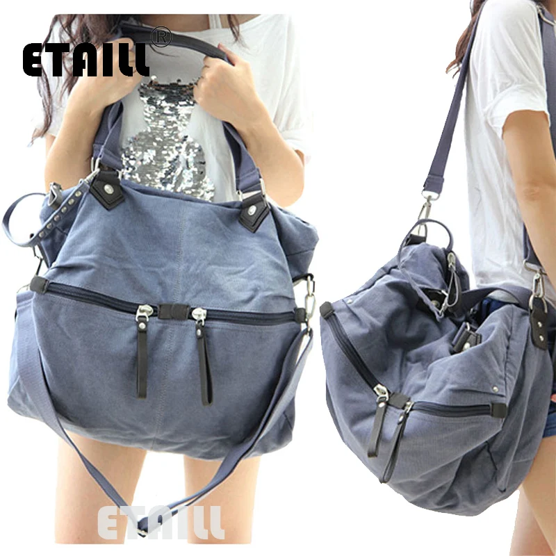 Большие холщовые сумки на плечо в повседневном стиле для женщин и мужчин класса