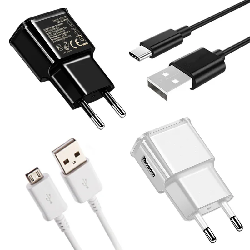 Микро usb настенное зарядное устройство USB Type C зарядный кабель для Samsung galaxy A40 A20E J5 J7