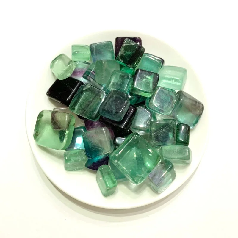 50g Natural Fluorite Crystal Polishing Cube Stones Rock Jewellery Making Decoration Natural Stones and Minerals