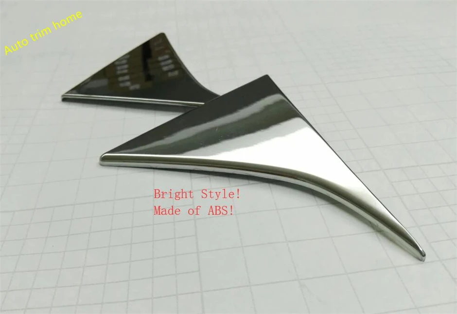 

Lapetus Chrome Rear Tail Spoiler Triangle Decoration Cover Trim 2 Pcs For KIA Sportage 2016 2017 2018 ABS / Auto Accessories