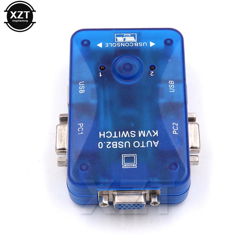 1 шт. 2 порта Авто USB 0 USB2.0 VGA KVM коммутатор переключатель для ПК клавиатуры мыши в