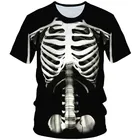 Детская 3D футболка на Хэллоуин 2021, футболка для мальчиков и девочек с принтом черепа, цветка, скелета, огня, смерти, серпа, футболки для вечерние