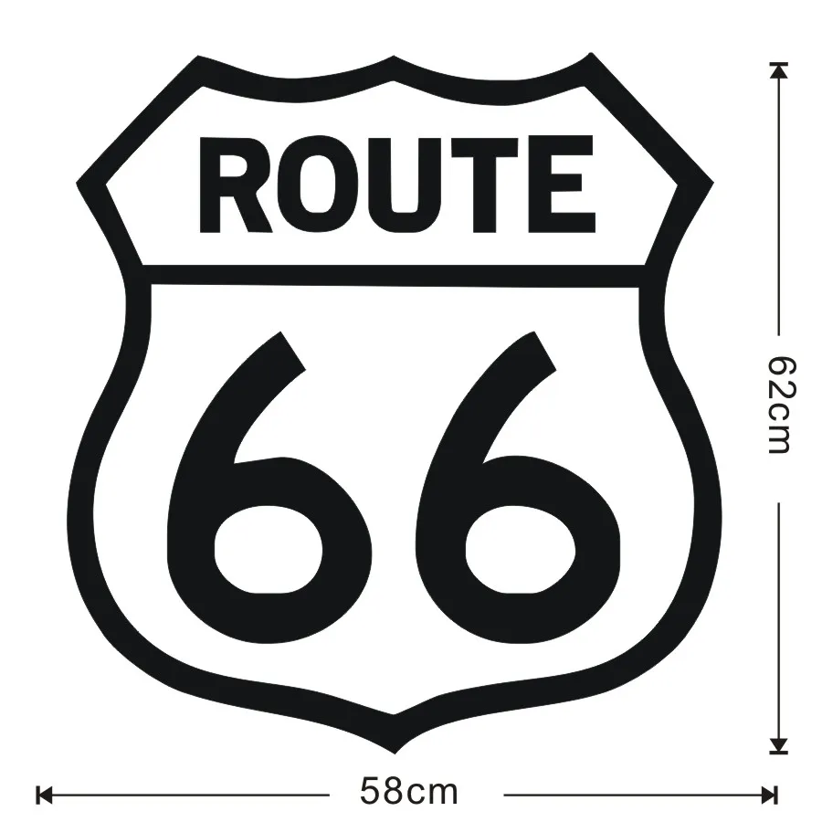 Route 66 DIY виниловые настенные наклейки художественные фрески съемные