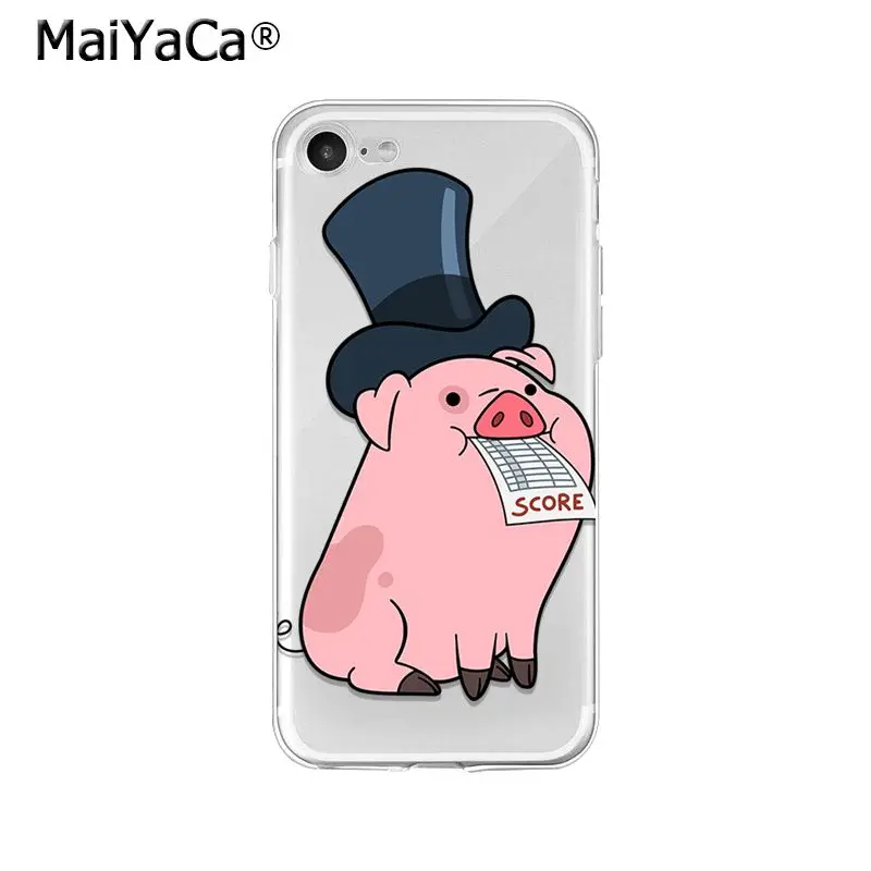A14 MaiYaCa Гравити Фолз Мэйбл Диппер Waddles Свинья мягкий чехол для телефона из ТПУ для iPhone X XS MAX 6 6s 7 7plus 8 8Plus 5 5S SE XR - Цвет: A14