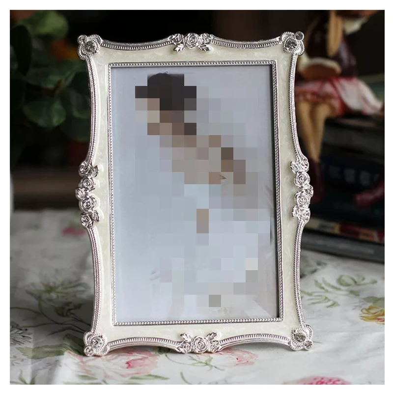Ретро Серебряный Цвет фоторамки свадебные рамки для картин для декора дома таблицы Винтаж металлических каркасов порта retrato 6/7/8/10 дюймов