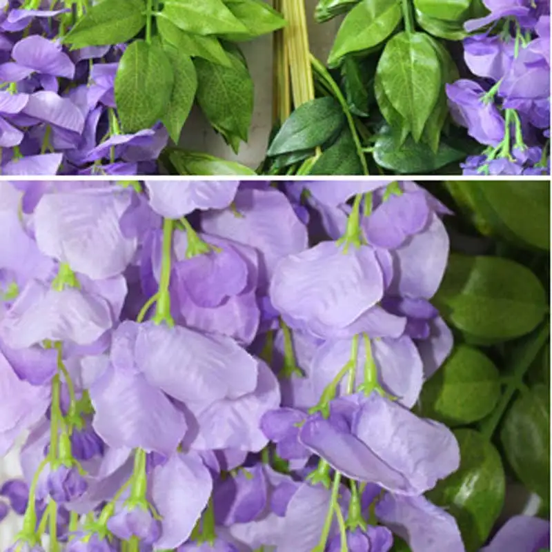 6 шт. 110 см искусственные цветы глицинии для Свадебные украшения Высокое качество