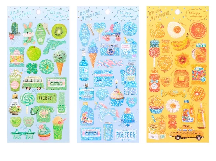 Каваи Bling Bullet Journal милые дневники наклейки девушка DIY Скрапбукинг японские канцелярские украшения материал Escolar