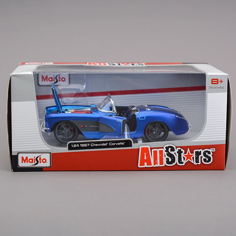 Высокое качество Maisto 1/24 Chevrolet Corvette 1957 литая под давлением модель автомобиля металлическая винтажная игрушка автомобиля с коробкой для детей подарок на день рождения игрушка