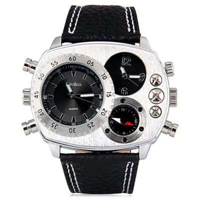 2015 new fashion brand watch leather quartz watches men high quality men's dress casual sports military wristwatches | Наручные часы