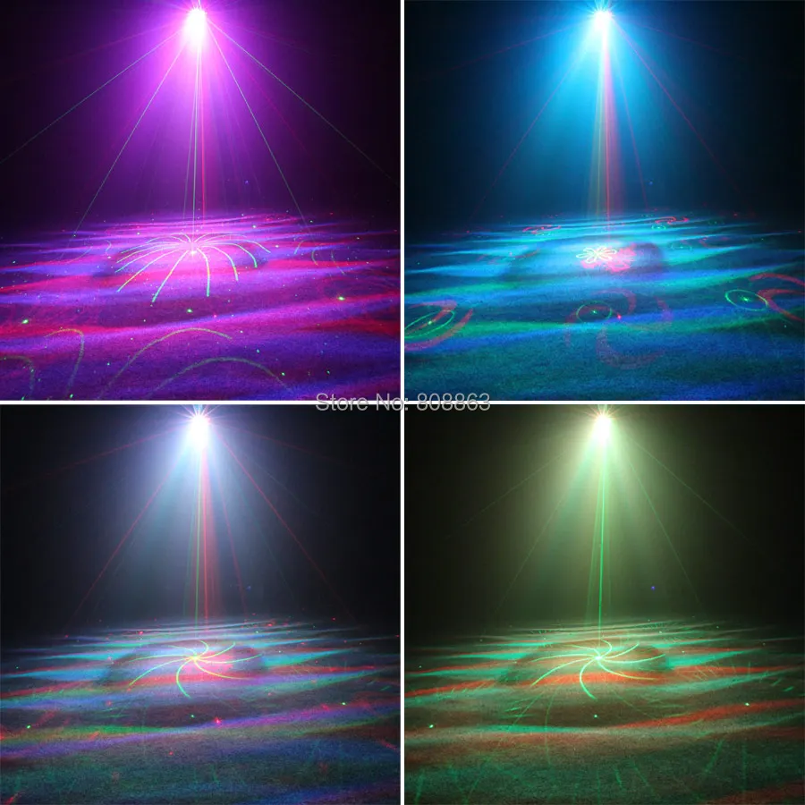ESHINY дистанционный R& G лазерный проектор с 5 линзами, 128 узоров, RGB Led, вечерние, для бара, DJ, праздник, Рождество, танец, сценический светильник, шоу, N85T249