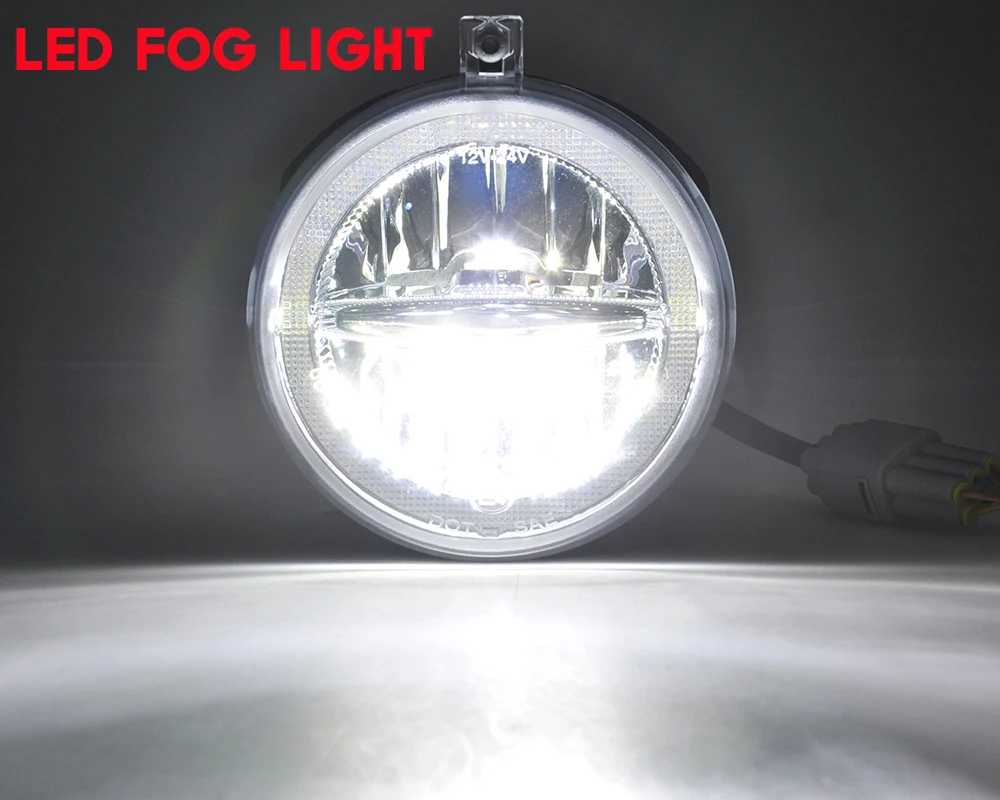 Белый Guide DRL Halo кольца Led вождения противотуманных фар в сборе Комплект для Jeep Grand Cherokee Commander для Додж Дакота для Chrysler