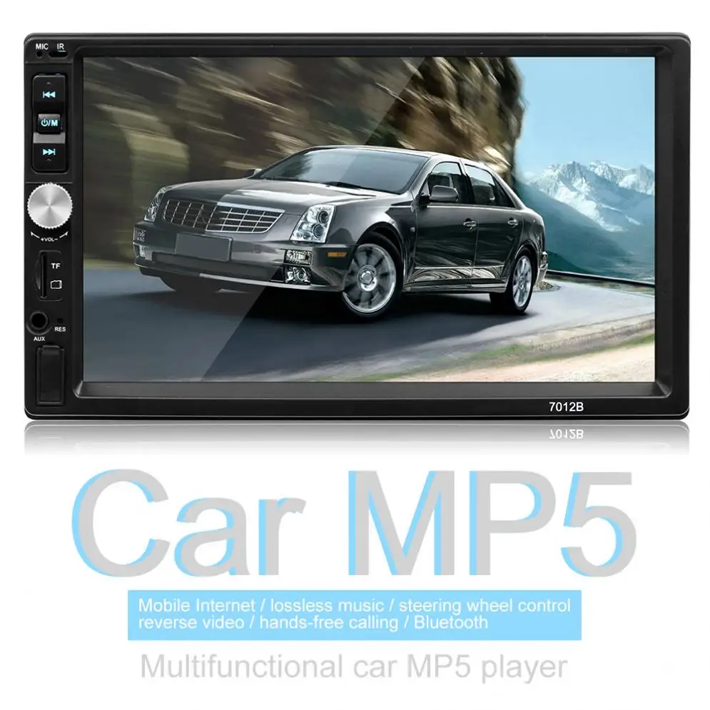 7-дюймовый Bluetooth 2 DIN сенсорный экран Автомобильный видео FM Радио стерео плеер с