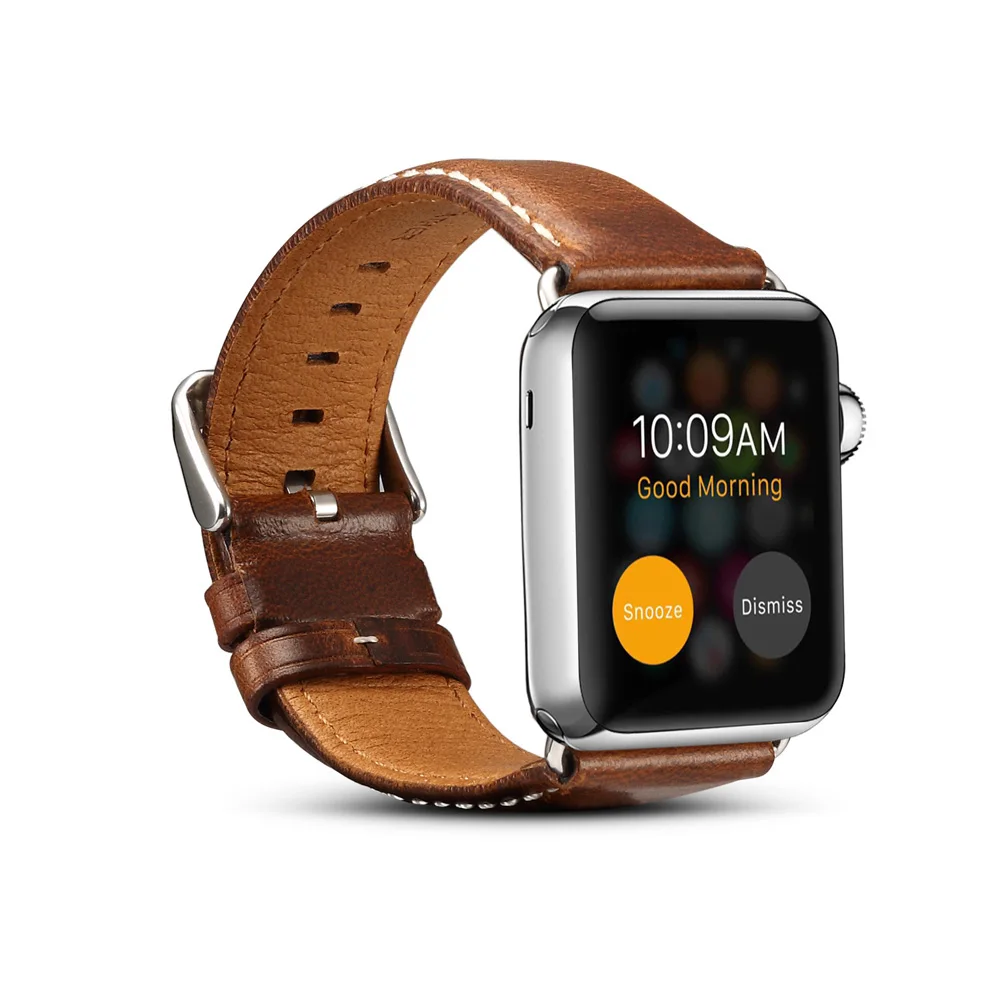 Ретро Полный зерна кожаный ремешок для мм Apple Watch 42mm 38 44 40 Натуральная кожа Series 4 3 2 1