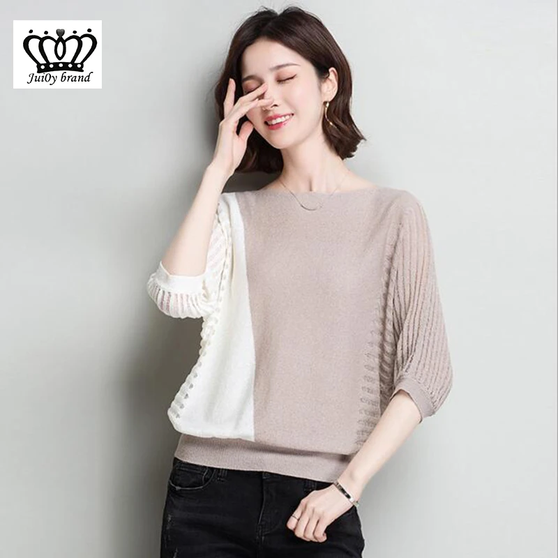 Хлопковая женская футболка черная с рукавами крови весна-лето 2020 | Женская одежда