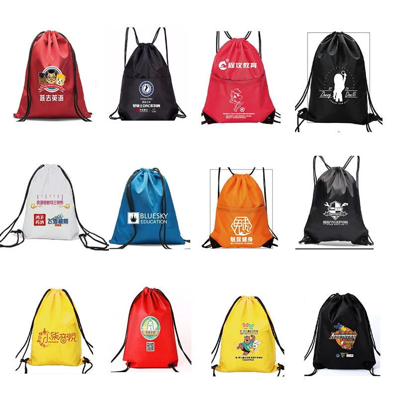 Zackpack сумка на шнурке спортивный водонепроницаемый рюкзак пакет карман на заказ Печать логотипа для мужчин женщин студентов