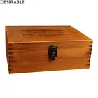 Шкатулка для ювелирных изделий в винтажном стиле с замком, 1 шт.