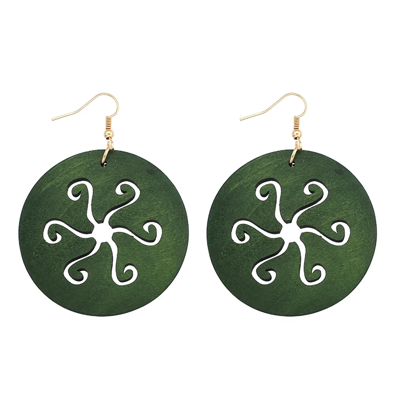 YULUCH 2018 винтажные этнические натуральные деревянные круглые открытые РУНИЧЕСКАЯ