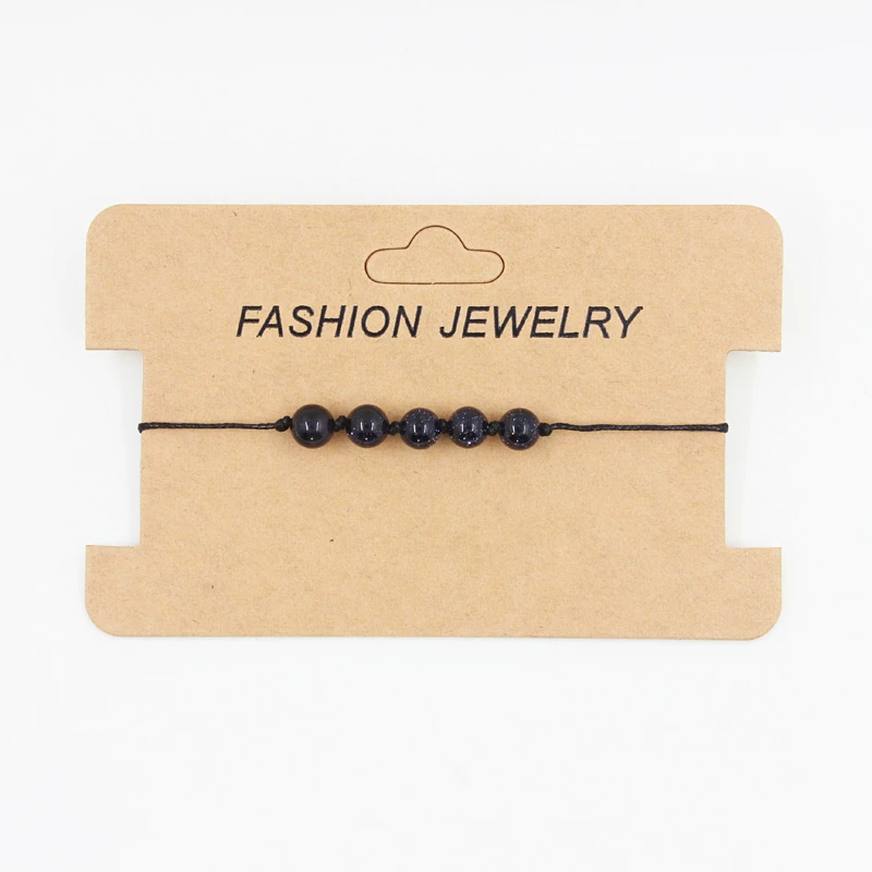 Натуральный камень 6 мм бусины Шарм мужской браслет плетение макраме для женщин и