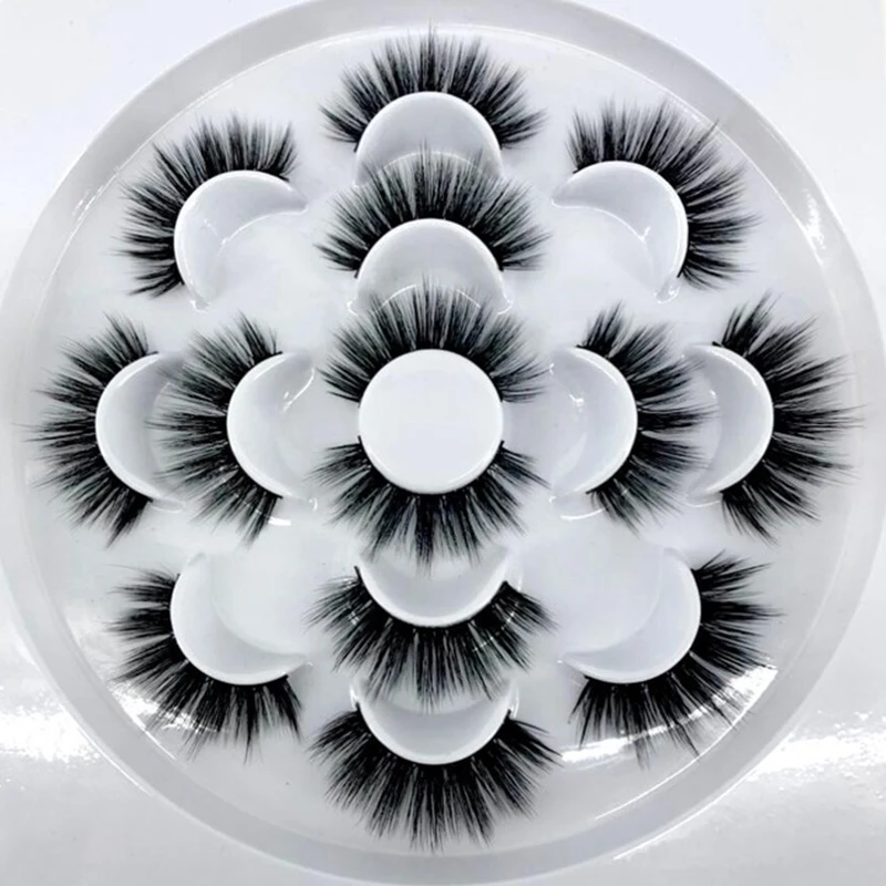 7 пар 3D норковые ресницы натуральные длинные накладные Макияж Наращивание ресниц