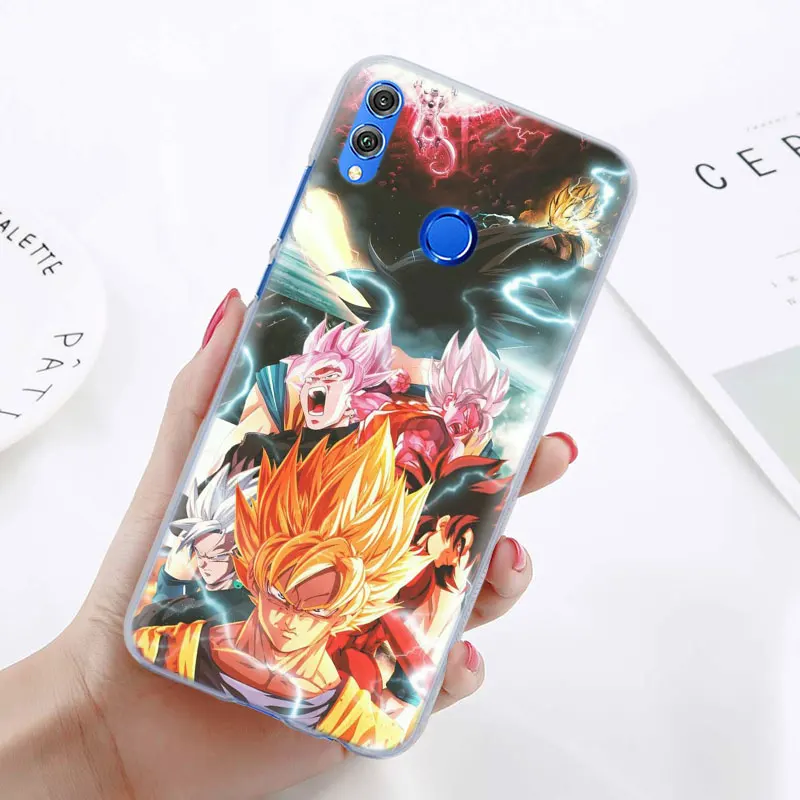 Goku Dragon Ball Z Супер сайян чехол для телефона для huawei Honor 8X 8A Pro 8C 8 S 9 10 Lite 20i Honor Play Y7 Y9 чехол Coque