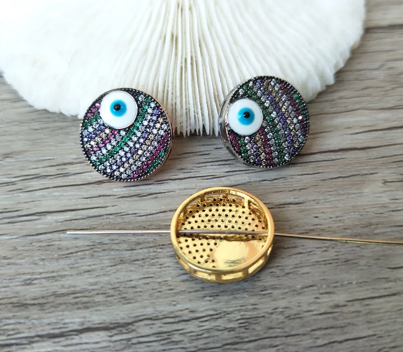 5 шт. круглые металлические бусины с микрозакрепкой|bead connector|jewelry findingconnectors for jewelry |