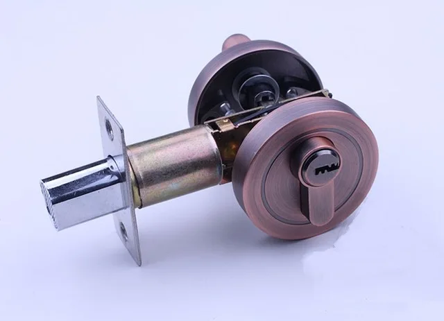 Red Bronze Дверной замок с заглушкой ключей толщиной 35-50 мм - Цвет: Red Bronze