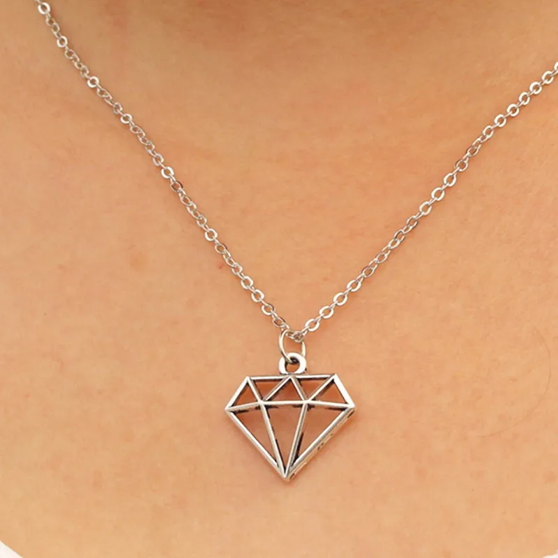 Женское винтажное ожерелье с подвеской N934 треугольное модные ювелирные ожерелья