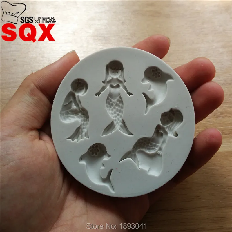 Высококачественная силиконовая Русалка Dolphin формы для шоколада инструменты