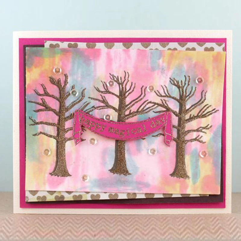 Letters Tree Leaf Transparent Clear Silicone Stamp/Seal for DIY Scrapbooking/Photo Album Decorative Card Making Stamps | Дом и сад
