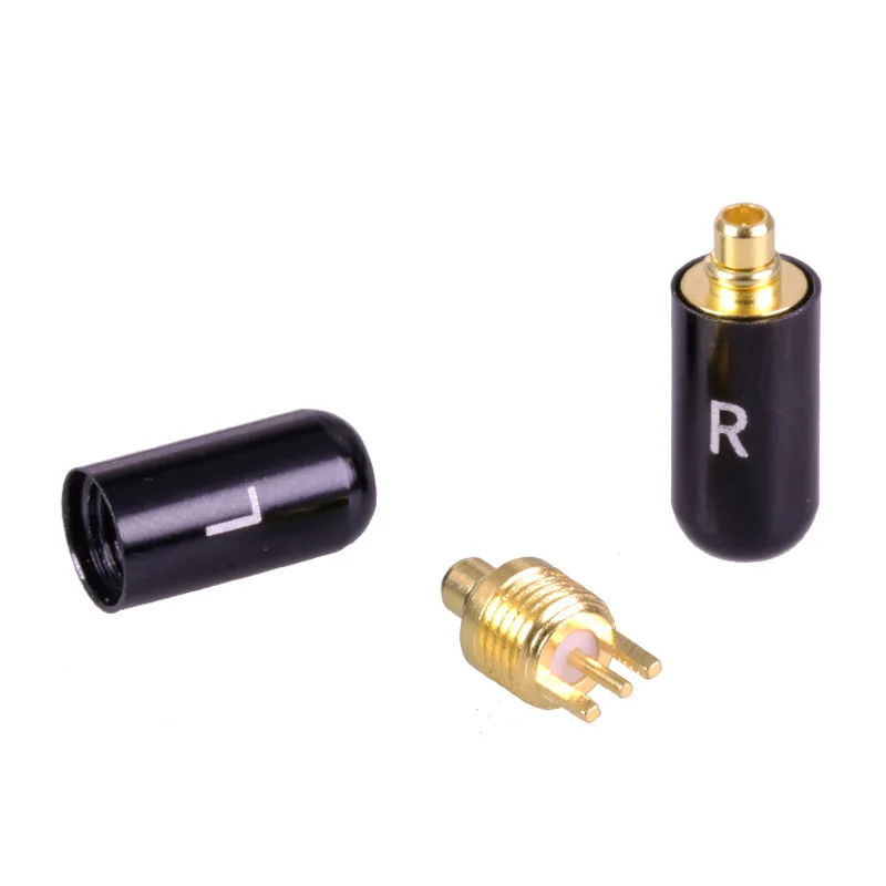 20 шт./10 пар черные/Серебристые наушники-коннекторы Jack L/R MMCX для Shure ED5 SE535