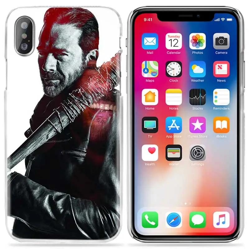 Чехол Negan Walking Dead для iPhone XS Max XR X 10 7S 8 6 6S Plus 5S SE 5 4S 4 5C 6+ 6S+ 7+ 11 жесткий чехол PC Fundas чехол для телефона