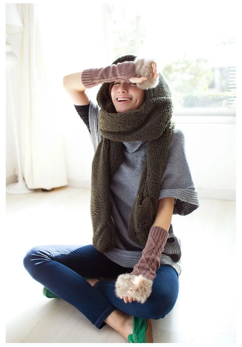 Новинка 2019 модная женская зимняя теплая мягкая плюшевая шапка с капюшоном из